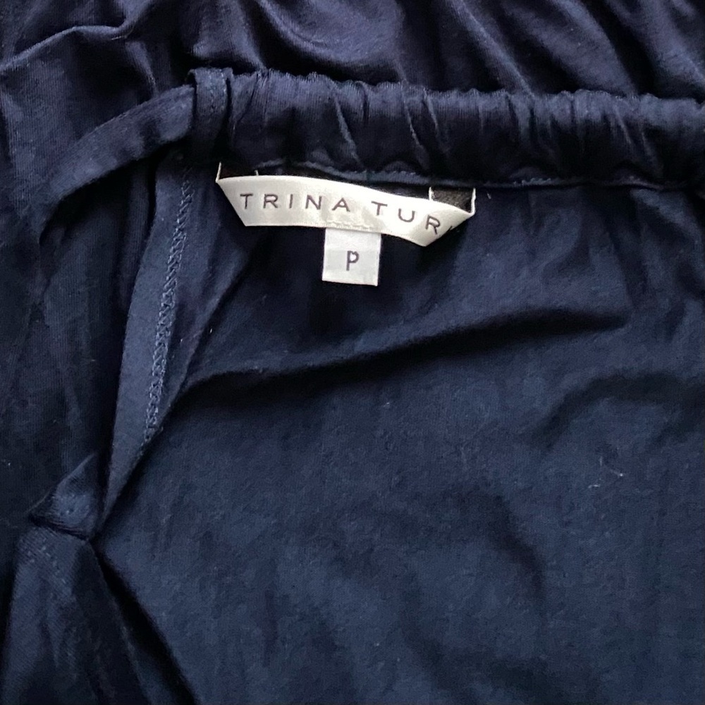 Trina Turk 'Imma' Sleeveless Jersey Halter Top, Navy Blue Size S - Picture 5 of 7